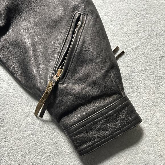 Heavyweight Black Cal Leathers Jacket Womens XL 24x23 LAPD First Gear Motorcycle - Picture 12 of 16